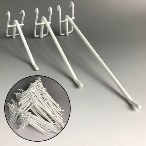 ut10/1 店舗什器　ネットフック　ホワイト　10㎝ｘ7本/15㎝ｘ41本/20cmｘ8本　合計56本　鉄製　フック　ディスプレイ　販促品