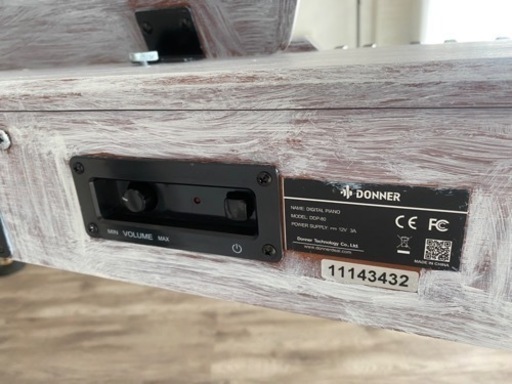 Donner 電子ピアノ 88鍵 ハンマーアクッション鍵盤　スタンド アダプター付 日本語説明書 DDP-80 塗装　手渡し限定