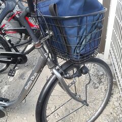 自転車 銀色2の画像
