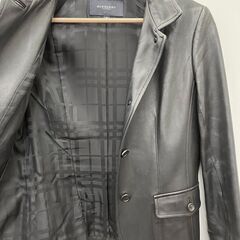 バーバリー レザー ジャケット レディース 黒 38 Mサイズ相当の画像