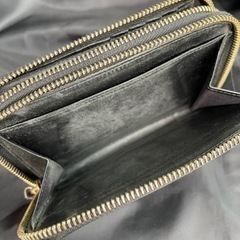 ブルガリ小銭入れ付きWラウンドファスナー２つ折り財布 コインケース コローレ 長財布 ブラック ダブルラウンドファスナー小銭入れの画像