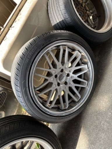 ゼネッティ19インチ 9.5j ＋40 pcd112 タイヤ付き