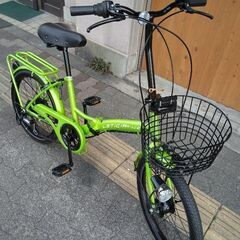LETiCiA[レティシア]20吋 折り畳み自転車 外装6段/LEDオート/ライト
