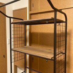 ランドリーラック 2段 ブラックの画像