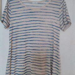 persodea　麻混　ＡラインTシャツLLサイズの画像