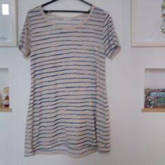 persodea　麻混　ＡラインTシャツLLサイズの画像