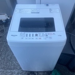 お得☆ HISENSE 縦型洗濯機 製造年月　2019年 動作確...