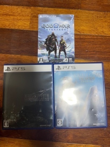 ps5用ファイナルファンタジーリメイク．クライシスコア.ゴッドオブウォーラグナログセット売り