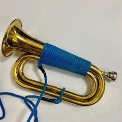 信号ラッパ 3つ巻き ゴールドラッカー仕上げの画像