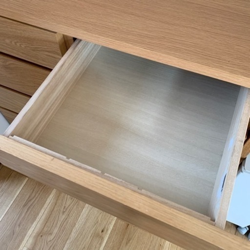美品　無印良品　木製チェスト4段　オーク材