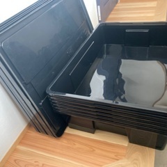 IKEA SAMLA 収納ケース 黒 ６個 の画像