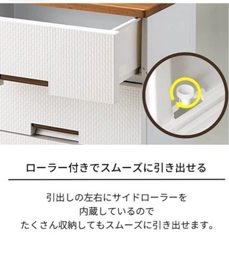 【あんしん決済】未使用　プラスチックチェスト　３段　フィッツ　ニトリ
