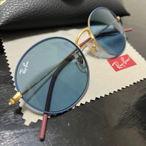 レイバン　サングラス　青　ブルー　丸型