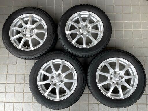 美品★軽・コンパクト用スタッドレスタイヤセット★165/65R14　8～9分山