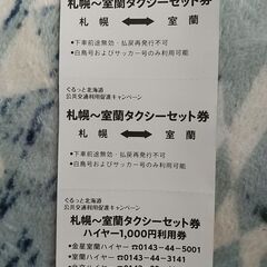 【室蘭⇔札幌】往復バスチケット券(タクシー券1000円分付 )の画像