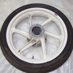 ホンダ HRC RS250？純正？社外？リア？ホイール+タイヤ 18インチ 詳細不明のためジャンク品の画像
