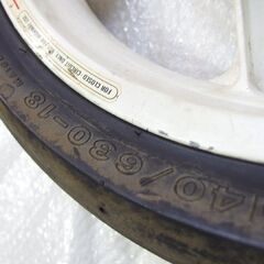 ホンダ HRC RS250？純正？社外？リア？ホイール+タイヤ 18インチ 詳細不明のためジャンク品の画像