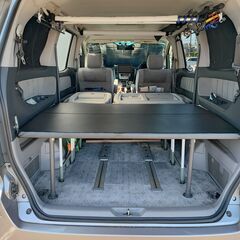 アルファード10系 オリジナルベッドキット ブラック防水生地 車...