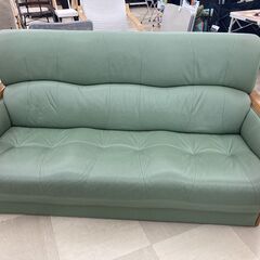 低価格 3人掛けソファー 浜本工芸 S-1800 ｸﾞﾘｰﾝ×ﾗｲﾄﾌﾞﾗｳﾝ 2人掛け・3人掛けソファ