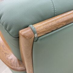 3人掛けソファー 浜本工芸 S-1800 ｸﾞﾘｰﾝ×ﾗｲﾄﾌﾞﾗｳﾝ
