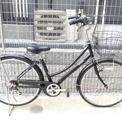 [ 調布市 ] 自転車 26インチ TRADLINE 6段変速 LEDライト 自動点滅式 ☆ ノーマル 普通 二輪車 [ 動作良好 ]  [ 近隣地域限定 配送 ]の画像