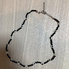 ビーズアクセサリー　花柄＆シルバーセット