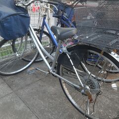 自転車 銀色 26インチ