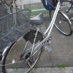自転車 銀色 26インチ