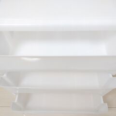 ① [ 調布市 ][ 美品 ] 衣装ケース 3段 白 ホワイト ☆ 引き出し タンス プラスチック[近隣地域限定 配送 ]の画像