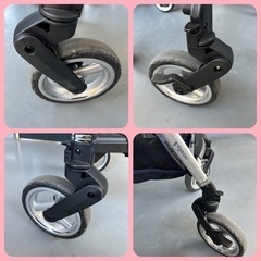 人気　ピジョンプレミアムベビーカー　フィーノ　ストライプネイビーa型A型の画像