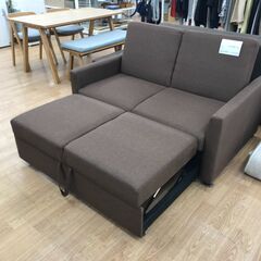 ★ジモティ割あり★ ニトリ ソファー バード2　茶 H55×W151×D85 クリーニング済み KJ1627の画像