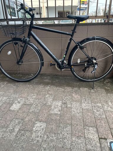 リサイクルショップどりーむ荒田店　No619 エコNo15847X 自転車　クロスバイク　カゴ付き♪　OFFICEPRESS　定価４万！　ギア切り替え付き♪　LEDオートライト付き♪　状態綺麗です♪　通勤通学にもオススメ♪