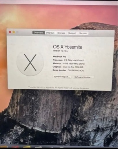 MacBook Pro 15inc 2014 2.8GHz 16GB 1TB アップル