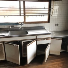 岐阜県瑞穂市　キッチン流し台シンク台　ガスコンロ台　中古