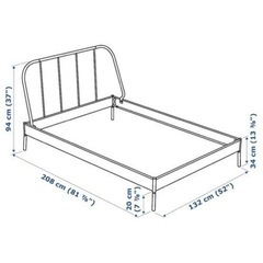 最終値下げ　IKEA セミダブル　ベッドフレーム&すのこセットの画像