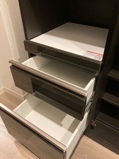 【美品】ニトリ カウンター Nポスティア 90 BK 食器棚