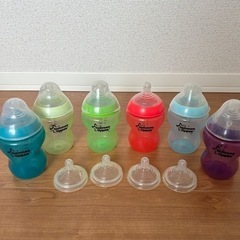 Tommee Tippee 哺乳瓶　6個　乳首4つ セット