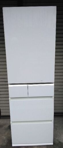 パナソニック 5ドア冷蔵庫 左開き 426L NR-E430GVL 15年製  グラスホワイト 配送無料