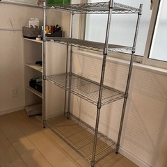 ステンレスラック(76cm×35cm×125cm)、パワーラック...