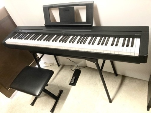 【SOLD OUT！】美品 ヤマハ 88鍵 電子ピアノ P-45B 椅子／ペダル／サポート脚付