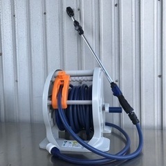 新品同様！タカギ◇ジェットノズル付き◇15m◇ホースリール◇巻き...