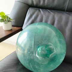 ガラス浮き玉　浮き球　30センチ　グリーンの画像