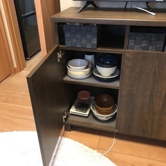 LOWYA[幅110]サイドボード キャビネット ナチュラル 木製 木目調 チェスト リビング収納 ラック 収納ボックス 日本製の画像