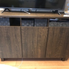 LOWYA[幅110]サイドボード キャビネット ナチュラル 木...