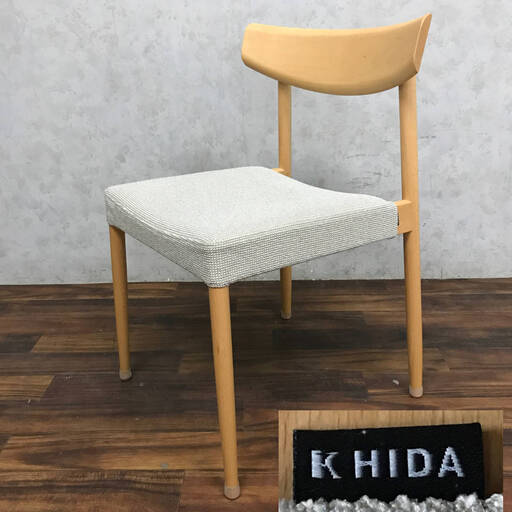ba13/79 K HIDA 飛騨産業 キツツキ 布張り ホワイトオーク チェア ダイニングチェア 椅子 イス 食堂椅子 インテリア 展示品 ⑧