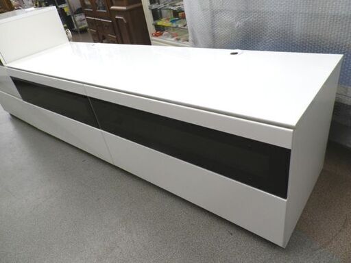 お値下げ！パモウナ テレビ台とローチェストセット 白エナメル 幅160・60㎝ 高グレードモデル テレビボード サイドチェスト　西岡店