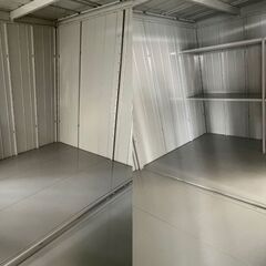 ご成約ありがとうございました！イナバ　連続型物置　2連　NXNシリーズ　高さ2050㎜×幅3100㎜×奥行2310mm 便利な掛金付きの画像