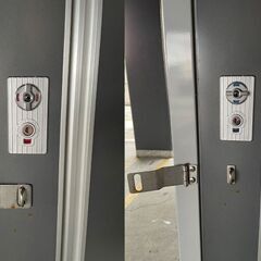 ご成約ありがとうございました！イナバ　連続型物置　2連　NXNシリーズ　高さ2050㎜×幅3100㎜×奥行2310mm 便利な掛金付きの画像