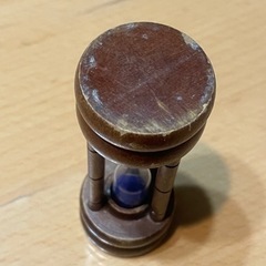 木製 砂時計 3分 傷多数 砂青の画像