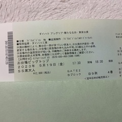 シルクドゥソレイユ　アレグリア　5月19日  チケット　東京公演の画像